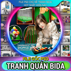 File psd tranh quán bida 2023